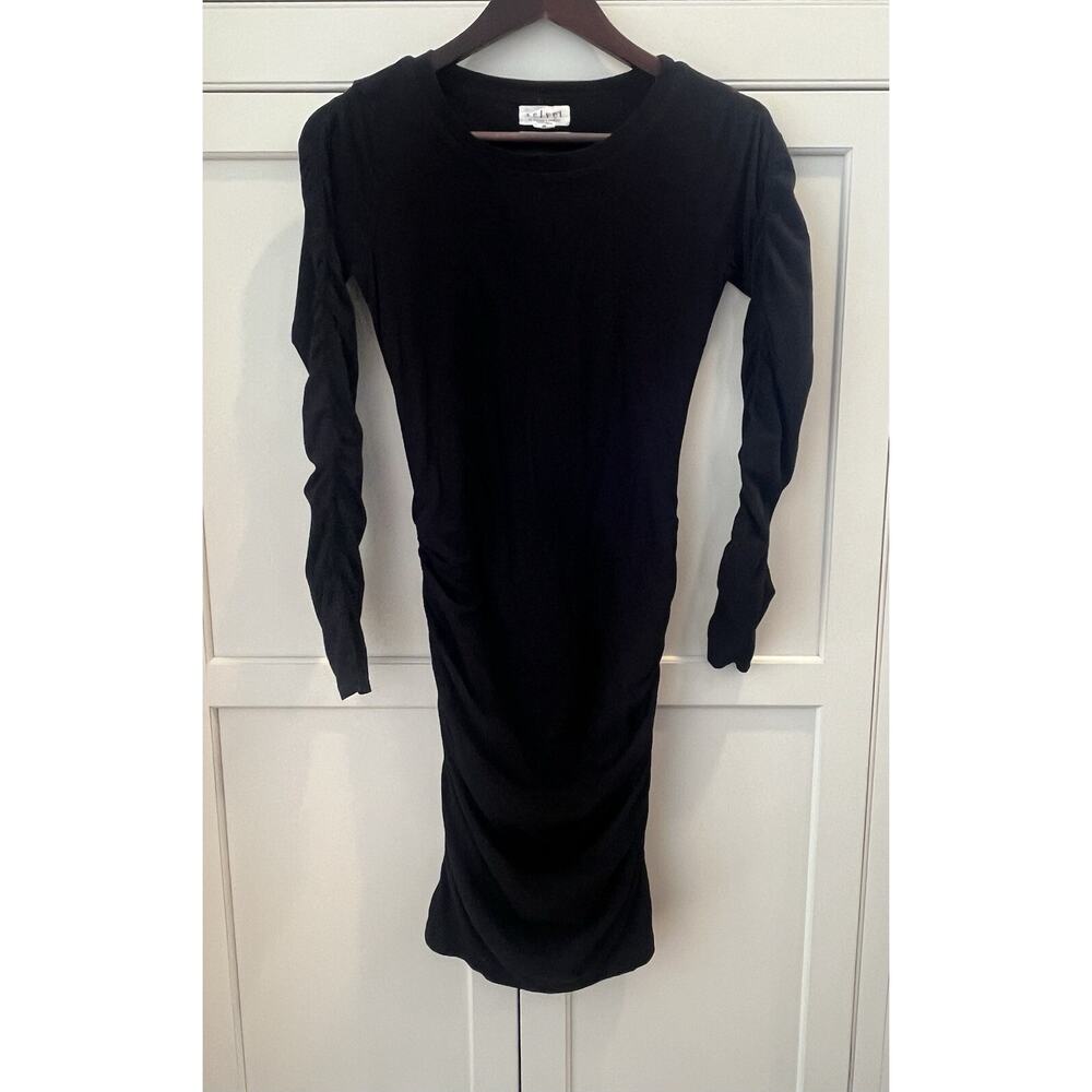 Velvet by Graham and Spencer Bodycon Dress size XS black long sleeve cotton